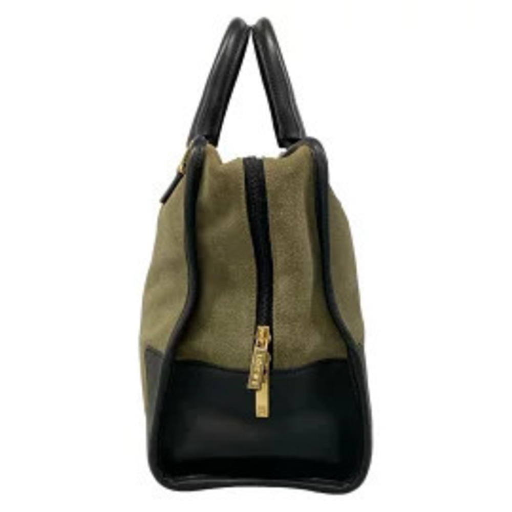 Loewe Amazona Handbag Khaki Green gray black leather